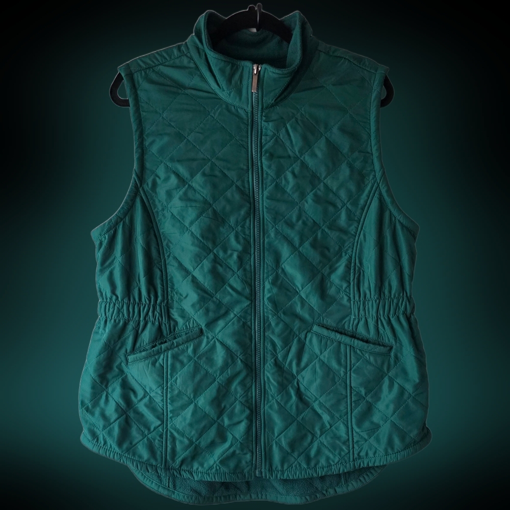 Blue Mountain Quilted Green Women's Vest Size XL